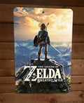 Breath of the Legend of Wild Zelda 8 x 12 Inch High Gloss Metal Wall Sign with UV Protection for Video Game Decor