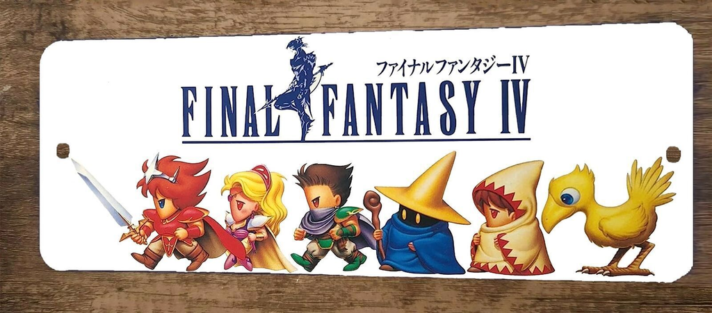 FFIV Final Fantasy 4 Video Game 3x12 Metal Wall Marquee Banner Sign Poster