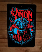 Legend of Pig Ganon Metal Wall Sign - 8 x 12 Inch Premium Aluminum Video Game Poster from The Legend of Zelda Series