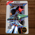Gradius NES 8x12 Inch Metal Wall Sign Poster - Video Game Box Cover Art