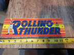 Rolling Thunder Classic Arcade Video Game Marquee Banner 3x12 Metal Wall Sign