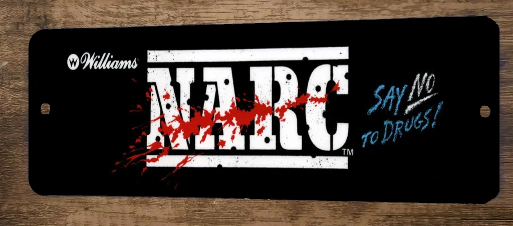 NARC Say No To Drugs 3x12 Metal Wall Video Game Arcade Sign Poster
