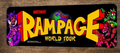 Rampage World Tour Arcade Video Game 3x12 Metal Wall Sign  Marquee Banner Poster