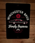 Winchester Bros Monster Hunters 8x12 Metal Wall Sign Poster Supernatural