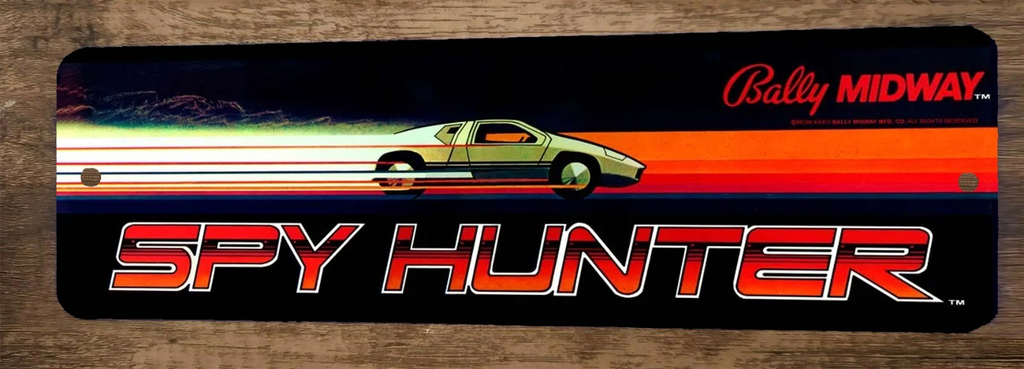 Spy Hunter 3x12 Metal Wall Video Game Arcade Sign Poster #2