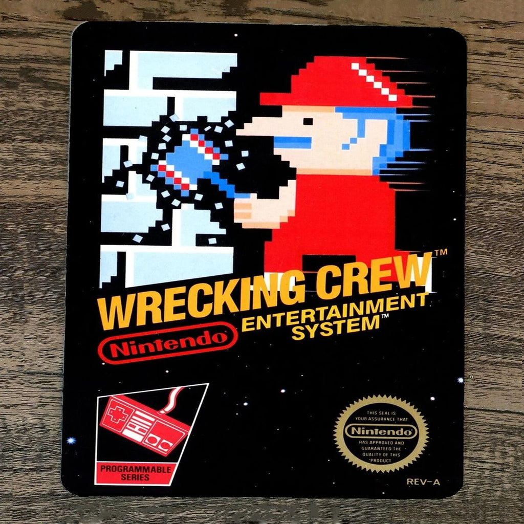 Classic Arcade Video Game NES Box Cover Mouse Pad – Wrecking Crew Design