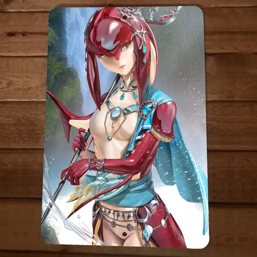 The Legend of Mipha Zelda Metal Video Game Wall Sign Poster 8 x 12 Inches