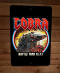 Cobra Battle Tank HISS GI Joe 8x12 Inch Metal Wall Sign