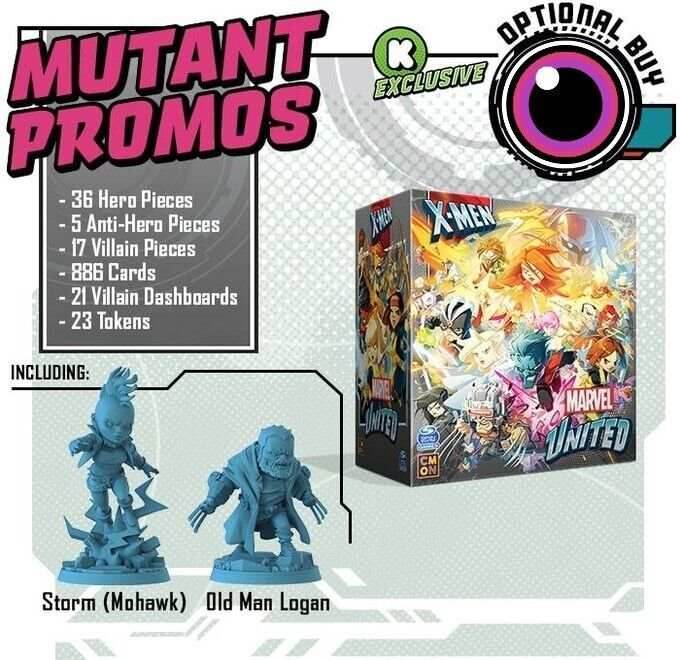 Marvel United: X-Men Kickstarter Exclusive Mutant Promos Box - 2024 Edition - 