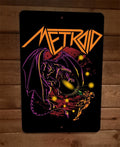 Samus vs Ripley Dragon Metroid Video Game 8x12 Inch Metal Wall Sign Poster