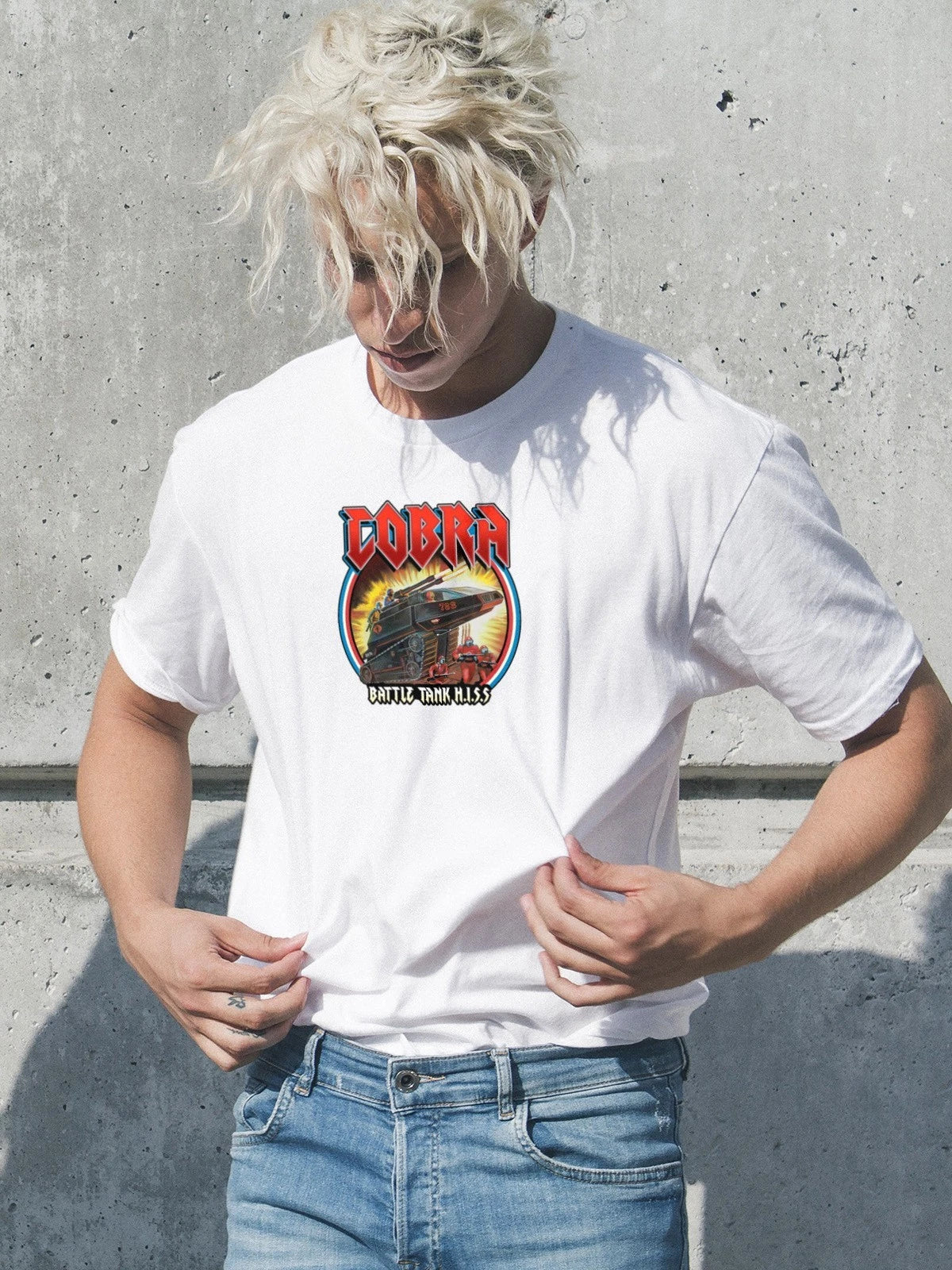 GI Joe Cobra Battle Task HISS  Mens T Shirt