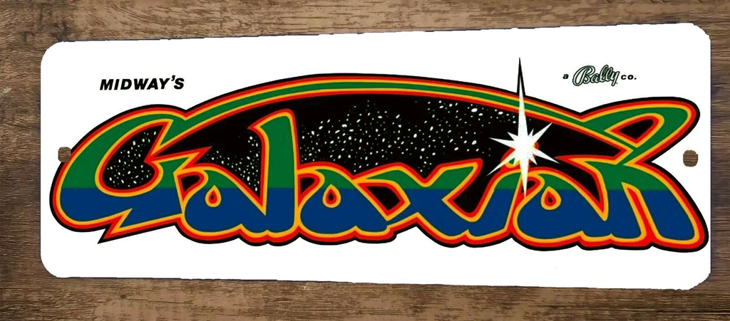 Galaxian Arcade 3x12 Metal Wall Video Game Sign