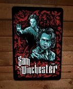 Sam Winchester Supernatural 8x12 Metal Wall Sign Poster