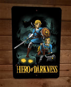 Hero of Darkness Link 8 x 12 Inch Metal Wall Sign – Legend of Zelda Video Game Collectible