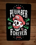 Plumber Forever Mario Video Game 8x12 Inch Metal Wall Sign Poster
