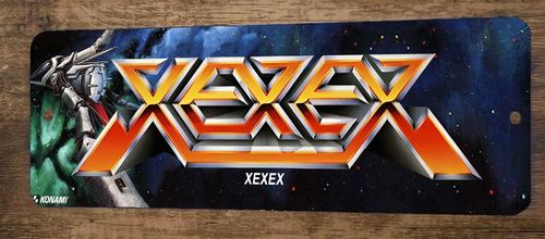XEXEX Arcade Video Game 3x12 Metal Wall Marquee Banner Sign Poster