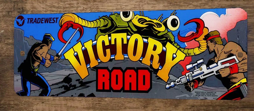 Victory Road Arcade 3x12 Metal Wall Video Game Sign