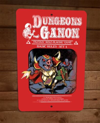Legend of Dungeons and Ganon Zelda 8x12 Inches Metal Wall Sign Poster for Video Game Decor