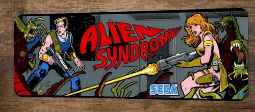 Alien Syndrome Arcade 3x12 Metal Wall Video Game Sign