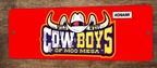 Wild West Cowboys of Moo Mesa Arcade Video Game 3x12 Metal Wall Sign Marquee