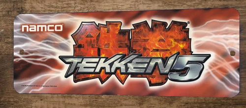 Tekken 5 Arcade 3x12  Metal Wall Video Game Marquee Banner Sign