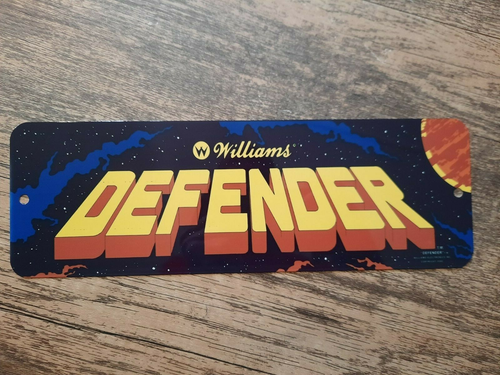 Defender Classic Arcade Video Game Marquee Banner 3x12 Metal Wall Sign Williams