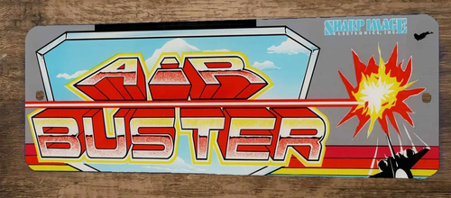 Air Busters Arcade 3x12 Metal Wall Video Game Marquee Banner Sign