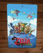 The Legend of Wind Waker Zelda 8x12 Inch High-Gloss Aluminum Metal Wall Sign – Premium Video Game Poster Decor