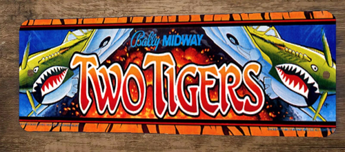 Two Tigers Arcade 3x12  Metal Wall Video Game Sign