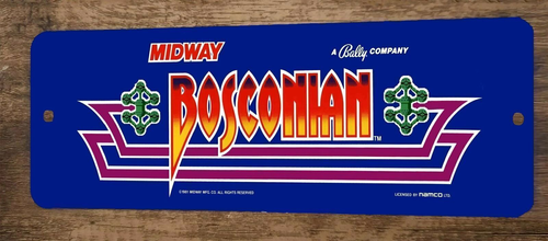 Bosconian Arcade 3x12 Metal Wall Video Game Marquee Banner Sign