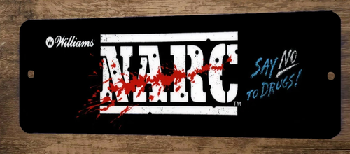 NARC Say No To Drugs 3x12 Metal Wall Video Game Arcade Sign Poster