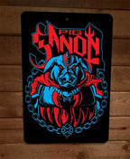 Legend of Pig Ganon Metal Wall Sign - 8 x 12 Inch Premium Aluminum Video Game Poster from The Legend of Zelda Series