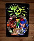 The Legend of Zelda: Oracle of Seasons and Oracle of Ages 8x12 Inch Metal Wall Sign for Video Game Enthusiasts