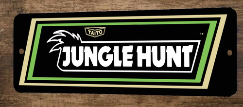 Jungle Hunt Video Game Arcade Marquee 3x12 Metal Wall Sign Banner Poster