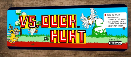Vs Duck Hunt Arcade 3x12 Metal Wall Video Game Sign