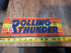 Rolling Thunder Classic Arcade Video Game Marquee Banner 3x12 Metal Wall Sign