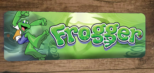 Frogger Classic Arcade Video Game Marquee Banner 3x12 Metal Wall Sign