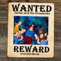 Mouse Pad Wanted Zartan and the Drednoks Reward GI Joe Cobra Bikers Gang