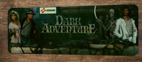 Dark Adventure Arcade Video Game 3x12 Metal Wall Marquee Banner Sign Poster