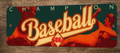 Champion Baseball Arcade Video Game 3x12 Metal Wall Sign Marquee Banner Poster