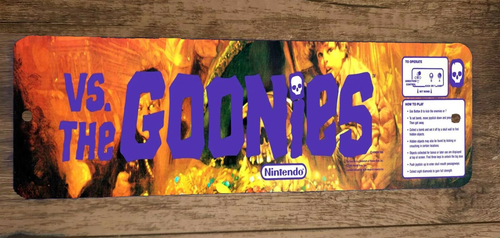 vs Goonies Arcade Marquee 3x12 Metal Wall Sign Banner Poster