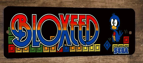 Bloxed Arcade Video Game 3x12 Metal Wall Sign Marquee Banner Poster