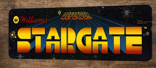 Stargate Arcade 3x12 Metal Wall Video Game Marquee Banner Sign