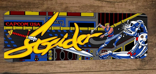 Strider Marquee Banner 3x12 Metal Wall Video Game Arcade Poster