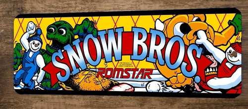 Snow Bros Arcade Video Game 3x12 Metal Wall Sign  Marquee Banner Poster