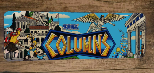 Columns Video Game 3x12 Metal Wall Sign Marquee Banner by Sega