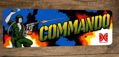Commando Video Game 3x12 Metal Wall Sign Marquee Banner