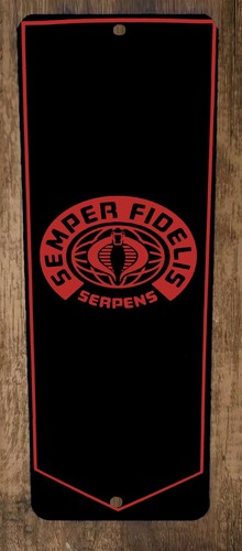 Cobra Semper Fidelis Serpens GI Joe Marquee 3x12 Metal Wall Sign Banner Poster