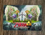 The Legend of a Link Between Zelda Worlds 8x12 Inches Metal Wall Sign Featuring Iconic Video Game Artwork