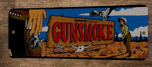 Gunsmoke Arcade Video Game 3x12 Metal Wall Sign Marquee Banner Poster
